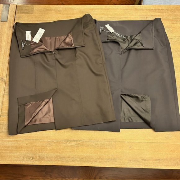 NWT Two Peace of Cloth skirts Career Pencil skirts Charcoal or Brown. $20 each - Picture 3 of 6